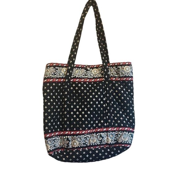 Vera Bradley, quilted black and red‎ shoulder bag - Picture 1 of 8